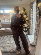 Load image into Gallery viewer, The Faith faux fur heart knit
