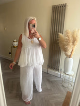 Load image into Gallery viewer, SALE The Bora Bora jersey lined silk frill top (no return on sale items)
