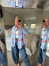 Load image into Gallery viewer, The zeta otto neon embroidered cotton shirt
