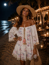 Load image into Gallery viewer, The Bora Bora embroidered tassel dress
