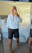Load image into Gallery viewer, The 100% cotton Broaderie anglais zip jacket
