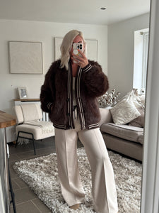 The faux fur coatigan