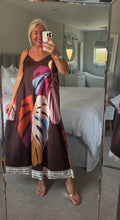 Load image into Gallery viewer, The satin palm strappy dress
