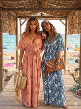 Load image into Gallery viewer, The Bora Bora Aztec slinky dress
