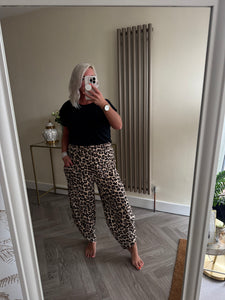 The animal print jersey cocoon joggers