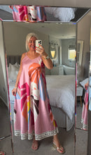 Load image into Gallery viewer, The satin palm strappy dress
