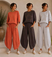 Load image into Gallery viewer, The Palma star stud jersey suit
