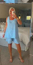 Load image into Gallery viewer, The linen look striped shorts set with pockets
