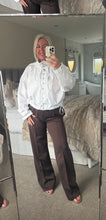 Load image into Gallery viewer, The zetta Otto 100% cotton tie detail button through shirt jacket
