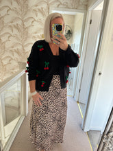 Load image into Gallery viewer, The cherry Pom Pom cardigan
