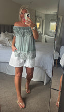Load image into Gallery viewer, The Bora Bora scalloped Bardot top
