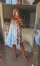 Load image into Gallery viewer, The satin spot strappy dress midi length
