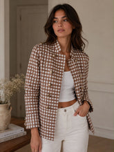 Load image into Gallery viewer, The gingham military jacket
