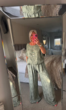 Load image into Gallery viewer, The Bora Bora crinkle palm trouser suit
