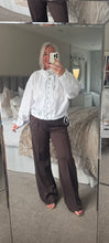 Load image into Gallery viewer, The zetta Otto 100% cotton tie detail button through shirt jacket
