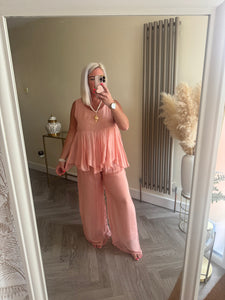 SALE The Bora Bora jersey lined silk frill top (no return on sale items)