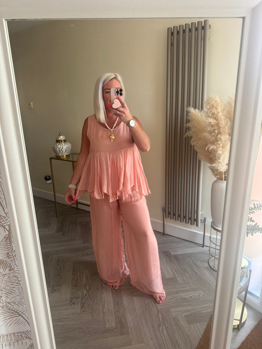 SALE The Bora Bora jersey lined silk frill top (no return on sale items)