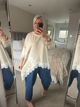 Load image into Gallery viewer, The Ivy lace detail a symmetrical jersey
