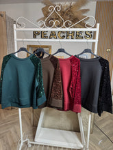 Load image into Gallery viewer, The Tiggy jersey sequin top
