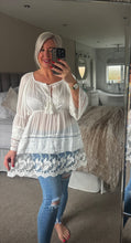 Load image into Gallery viewer, The Bora Bora boho lace sparkle detail top
