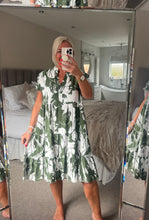 Load image into Gallery viewer, The Botanical frill sleeve smock dress
