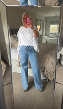 Load image into Gallery viewer, The deep hem tie elasticated waist jeans
