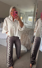 Load image into Gallery viewer, The Ibiza embroidered leg trousers
