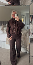 Load image into Gallery viewer, The zetta Otto 100% cotton tie detail button through shirt jacket
