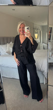 Load image into Gallery viewer, The saints crinkle rouched trouser suit with pebble detailing
