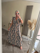 Load image into Gallery viewer, The tie back animal print frill sleeve dress
