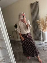 Load image into Gallery viewer, The polka dot elasticated waist  skirt
