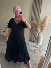 Load image into Gallery viewer, SALE The saints frill sleeve crinkle dress (NO RETURN OR EXCHANGE)
