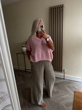 Load image into Gallery viewer, The v neck short sleeve boucle knit
