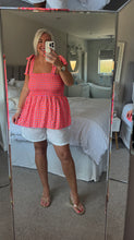 Load image into Gallery viewer, The Georgie shirred tie shoulder top
