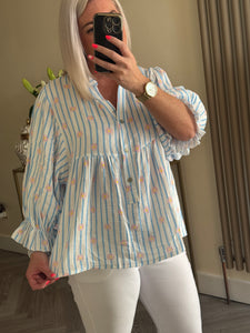 The cotton smock tops in animal print & daisy stripe