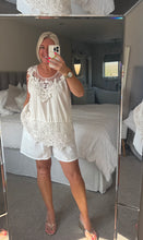Load image into Gallery viewer, The Bora Bora crochet daisy hem vest top

