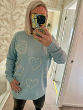 Load image into Gallery viewer, The supersoft sparkle heart with pearl detail jumper
