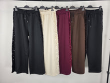 Load image into Gallery viewer, The sequin Seam tie waist joggers
