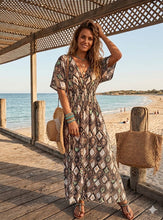 Load image into Gallery viewer, The Bora Bora Aztec slinky dress
