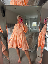 Load image into Gallery viewer, The Bora Bora embroidered cotton smock dress
