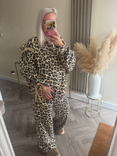 Load image into Gallery viewer, The Luxe sweat animal print exposed seam tracksuit
