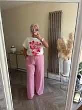 Load image into Gallery viewer, SALE The striped linen trousers with pockets (no return on sale items)
