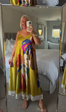 Load image into Gallery viewer, The satin palm strappy dress
