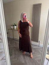 Load image into Gallery viewer, SALE The jersey tie waist pleated hem dress ( No return on sale items)
