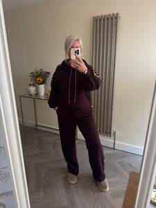 The Luxe animal stripe hoodie tracksuit with pockets