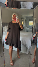 Load image into Gallery viewer, The Hopsack a symmetrical frill dress
