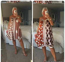 Load image into Gallery viewer, The satin spot strappy dress midi length
