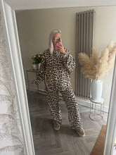 Load image into Gallery viewer, The Luxe sweat animal print exposed seam tracksuit
