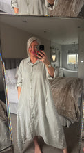 Load image into Gallery viewer, The striped linen shirt dress with pockets
