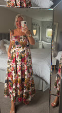 Load image into Gallery viewer, The Bora Bora tie shoulder shirred dress with pockets
